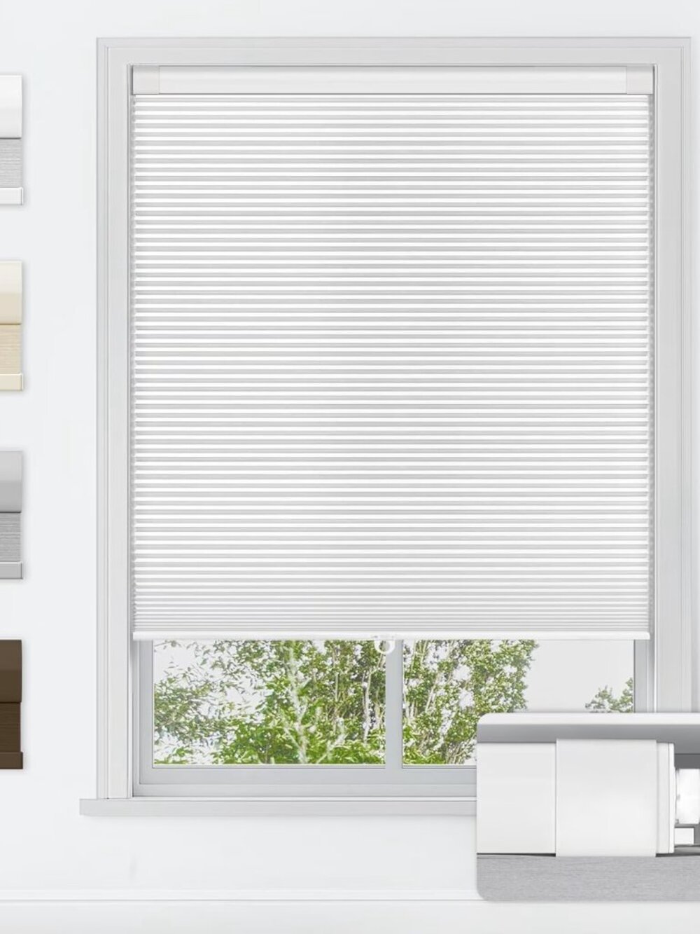 LazBlinds No Tools No Drill Cordless Cellular Shades, Blackout Light Blocking